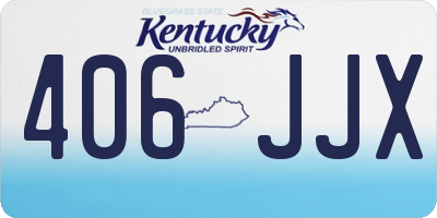 KY license plate 406JJX