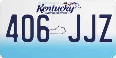 KY license plate 406JJZ
