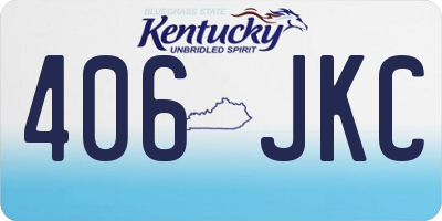 KY license plate 406JKC