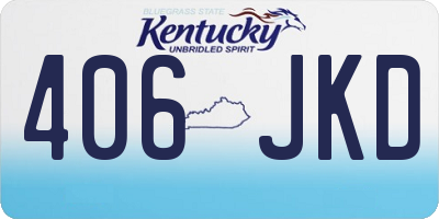 KY license plate 406JKD