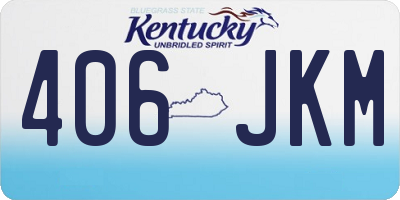 KY license plate 406JKM
