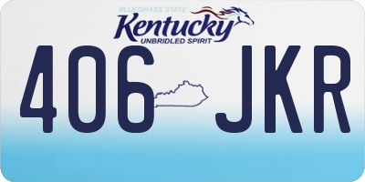 KY license plate 406JKR