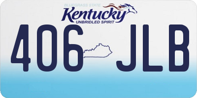KY license plate 406JLB