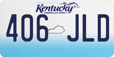 KY license plate 406JLD