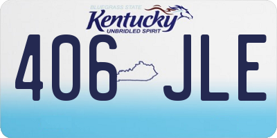 KY license plate 406JLE