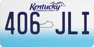KY license plate 406JLI
