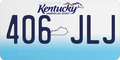 KY license plate 406JLJ
