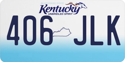 KY license plate 406JLK