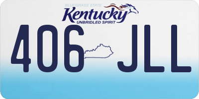 KY license plate 406JLL