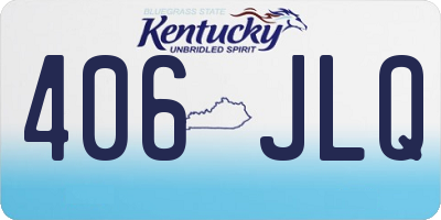 KY license plate 406JLQ