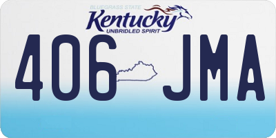 KY license plate 406JMA