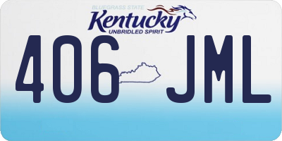 KY license plate 406JML