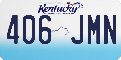 KY license plate 406JMN