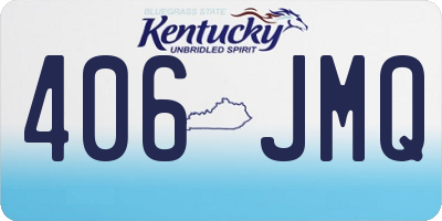 KY license plate 406JMQ