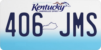 KY license plate 406JMS
