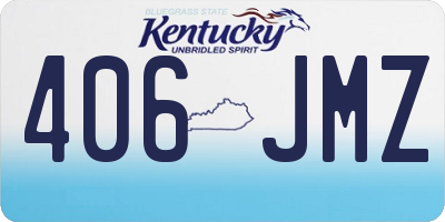 KY license plate 406JMZ
