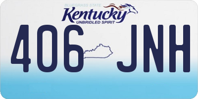 KY license plate 406JNH