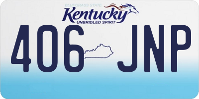 KY license plate 406JNP