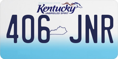 KY license plate 406JNR