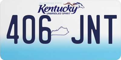 KY license plate 406JNT