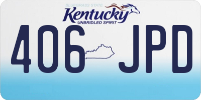 KY license plate 406JPD