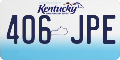 KY license plate 406JPE