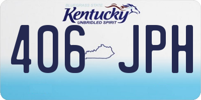 KY license plate 406JPH