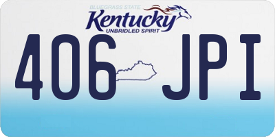 KY license plate 406JPI