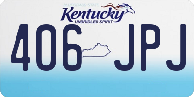KY license plate 406JPJ