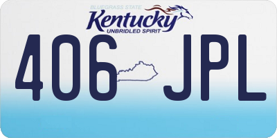 KY license plate 406JPL
