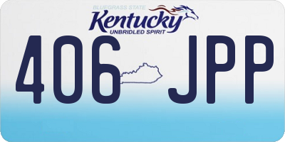 KY license plate 406JPP