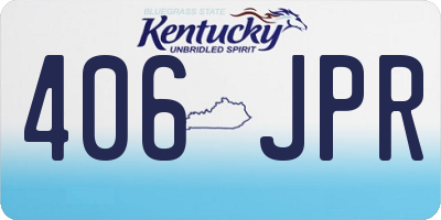 KY license plate 406JPR