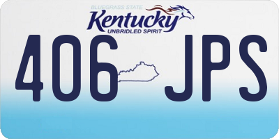 KY license plate 406JPS