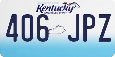 KY license plate 406JPZ