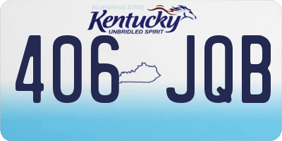 KY license plate 406JQB