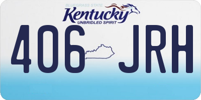 KY license plate 406JRH