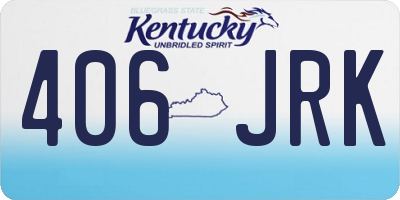 KY license plate 406JRK