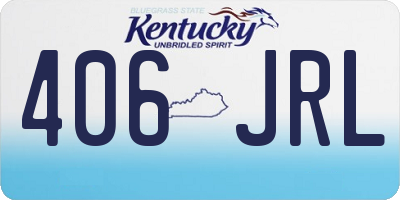KY license plate 406JRL
