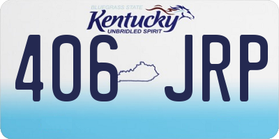 KY license plate 406JRP