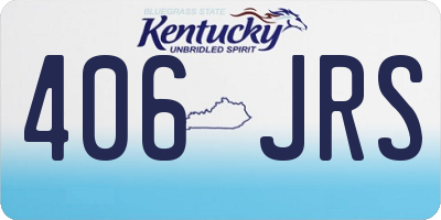 KY license plate 406JRS
