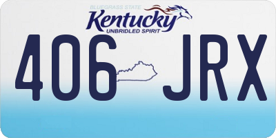 KY license plate 406JRX