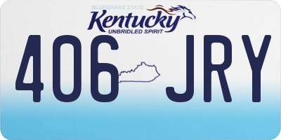 KY license plate 406JRY