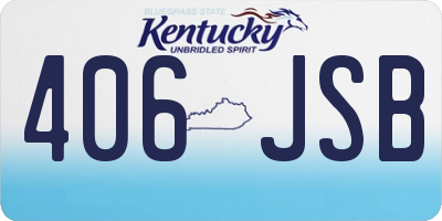 KY license plate 406JSB