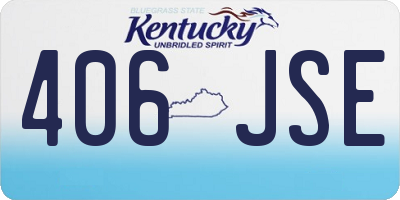 KY license plate 406JSE