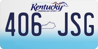 KY license plate 406JSG