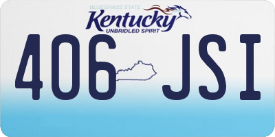 KY license plate 406JSI