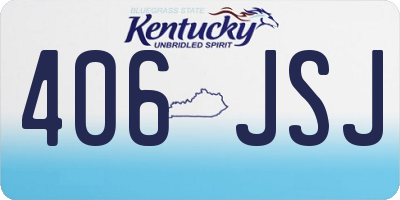 KY license plate 406JSJ