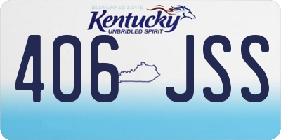 KY license plate 406JSS