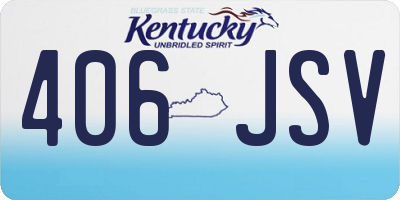 KY license plate 406JSV