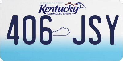 KY license plate 406JSY